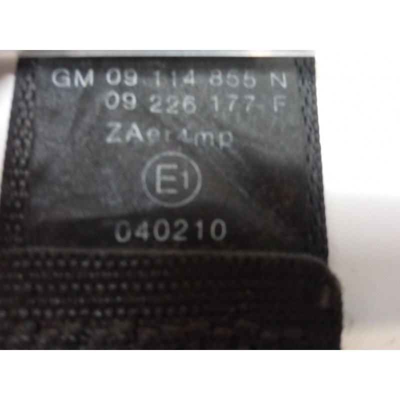 Recambio de cinturon seguridad delantero derecho para opel corsa c (x01) 1.2 (f08, f68) referencia OEM IAM 09226177  