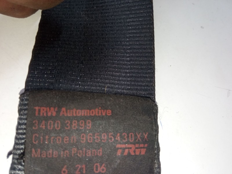 Recambio de cinturon seguridad delantero derecho para citroën c2 (jm_) 1.4 hdi referencia OEM IAM 96595430XX  