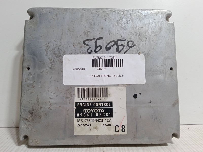 Recambio de centralita motor uce para toyota avensis (_t25_) 2.2 d-4d (adt251_) referencia OEM IAM 8966105C81  MB1758009420