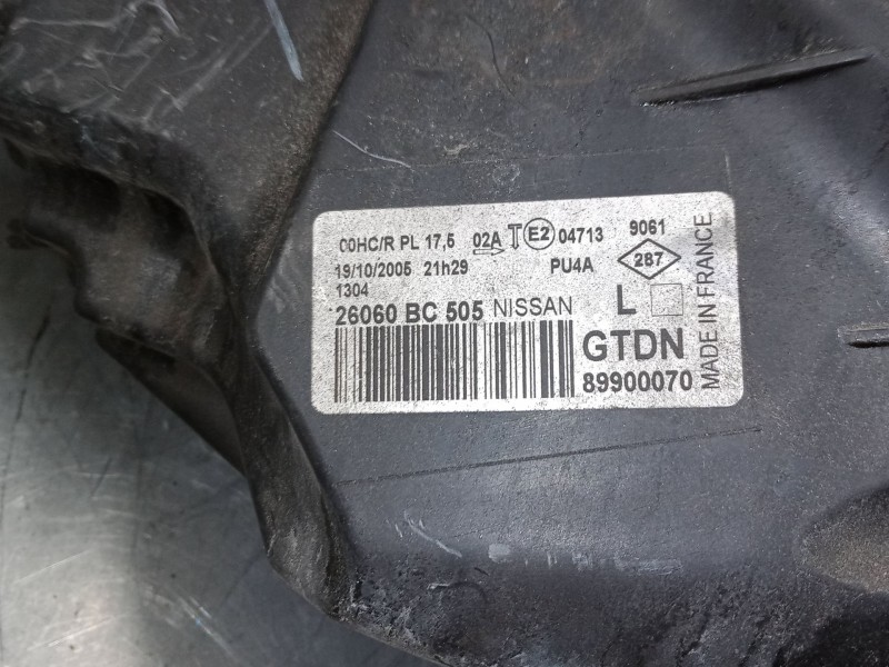 Recambio de faro izquierdo para nissan micra iii (k12) 160 sr referencia OEM IAM 26060BC505  