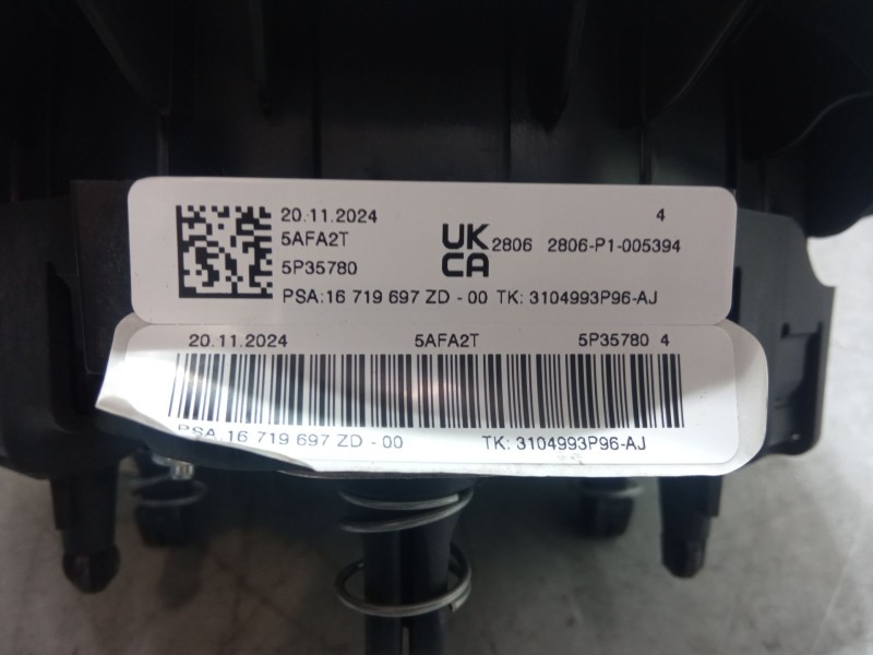 Recambio de airbag volante para citroën c3 ii (sc_) 1.0 vti 68 referencia OEM IAM 16719697ZD  