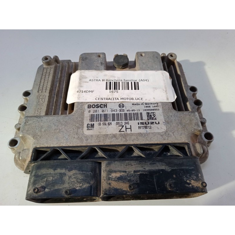 Recambio de centralita motor uce para opel astra h station wagon (a04) 1.7 cdti (l35) referencia OEM IAM 0281011943 55556829 555