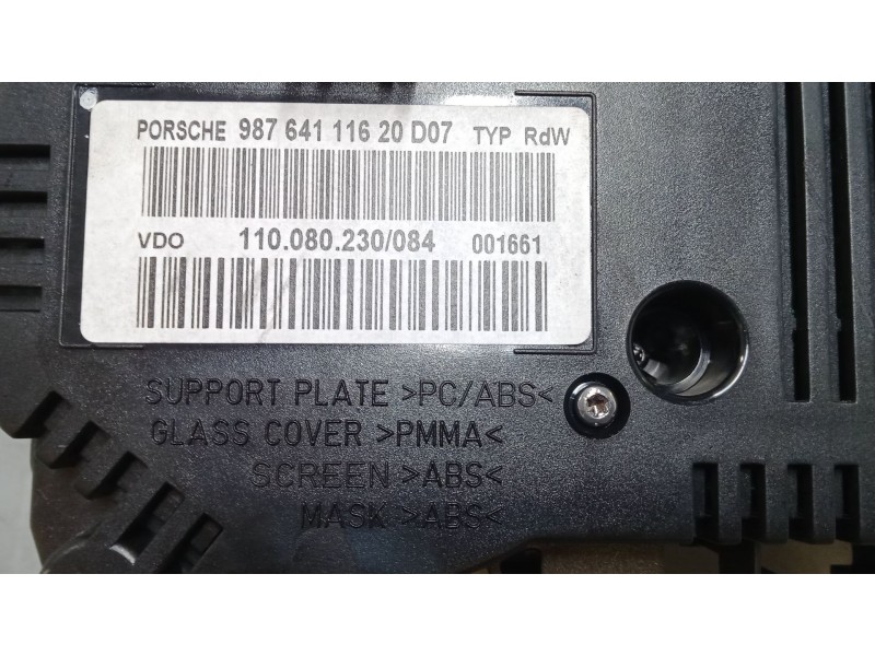 Recambio de cuadro instrumentos para porsche cayman (987) s 3.4 referencia OEM IAM 98764111620  