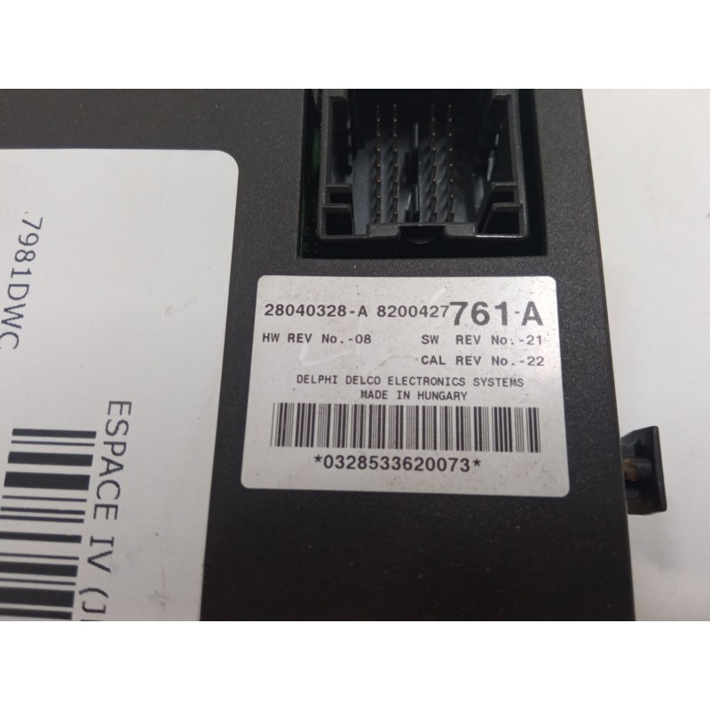 Recambio de centralita confort para renault espace iv (jk0/1_) 2.0 (jk0a, jk1d, jk0n) referencia OEM IAM 8200427761A  