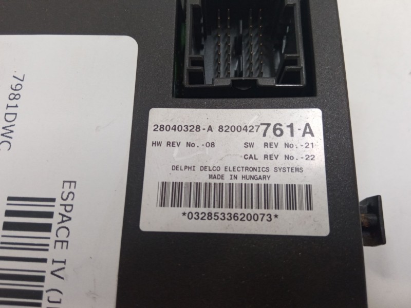 Recambio de centralita confort para renault espace iv (jk0/1_) 2.0 (jk0a, jk1d, jk0n) referencia OEM IAM 8200427761A  