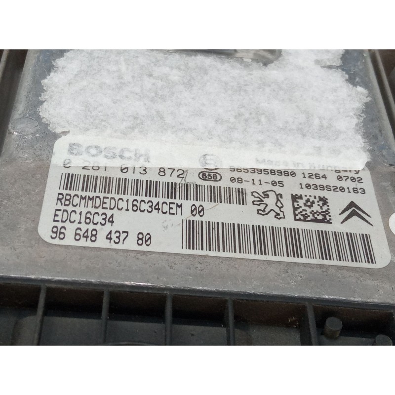 Recambio de centralita motor uce para citroën c4 i (lc_) 1.6 hdi referencia OEM IAM 9664843780 EDC16C34 0281013872