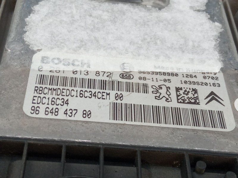 Recambio de centralita motor uce para citroën c4 i (lc_) 1.6 hdi referencia OEM IAM 9664843780 EDC16C34 0281013872