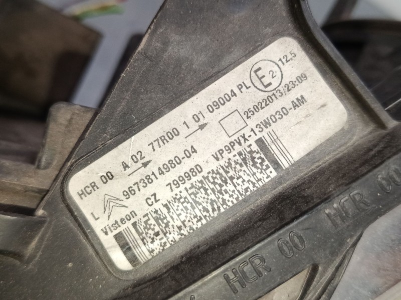 Recambio de faro izquierdo para citroën c3 ii (sc_) 1.2 vti 82 referencia OEM IAM 9673814980   Recambio de faro izquierdo para citroën c3 ii (sc_) 1.2 vti 82 referencia OEM IAM 9673814980