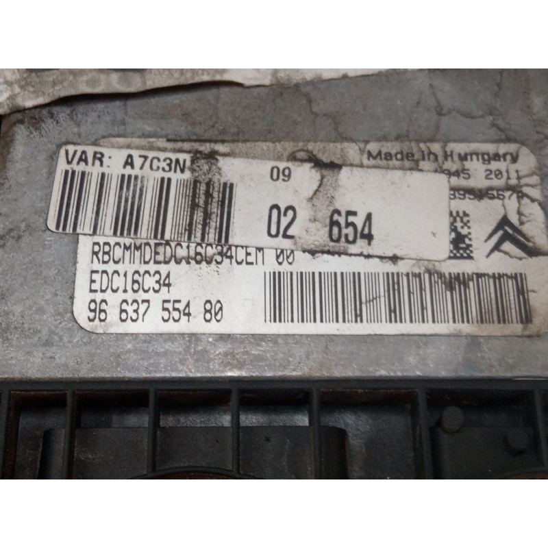 Recambio de centralita motor uce para peugeot 207 sw (wk_) 1.6 hdi referencia OEM IAM 9663755480 EDC16C34 0 281 013 868