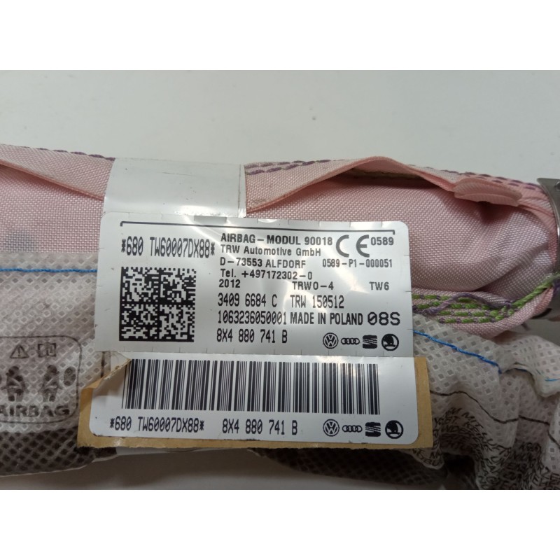 Recambio de airbag cortina delantero izquierdo para audi a1 sportback (8xa, 8xf) 1.2 tfsi referencia OEM IAM 8X4880741B  