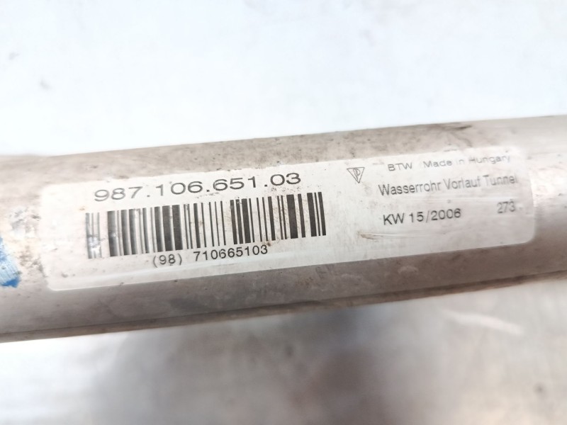 Recambio de tubo agua para porsche cayman (987) s 3.4 referencia OEM IAM 98710665103  98710665203