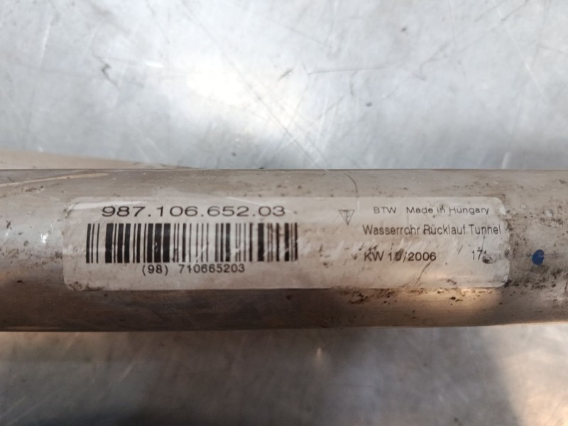 Recambio de tubo agua para porsche cayman (987) s 3.4 referencia OEM IAM 98710665103  98710665203