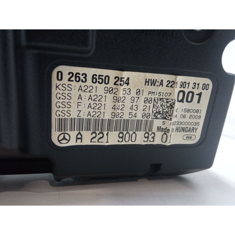 Recambio de cuadro instrumentos para mercedes-benz clase s (w221, v221) s 400 hybrid (221.095, 221.195) referencia OEM IAM A2219