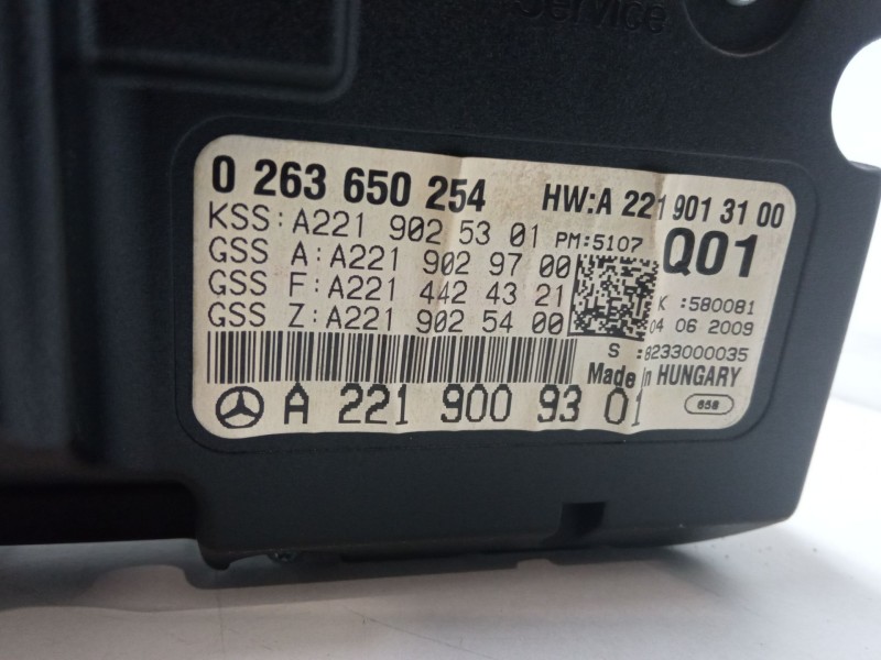 Recambio de cuadro instrumentos para mercedes-benz clase s (w221, v221) s 400 hybrid (221.095, 221.195) referencia OEM IAM A2219