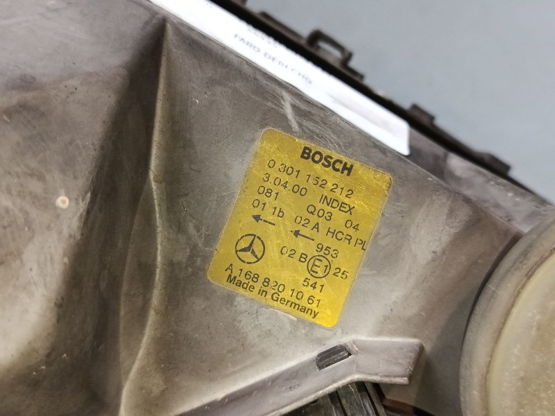 Recambio de faro derecho para mercedes-benz clase a (w168) a 170 cdi (168.008) referencia OEM IAM 1688201061   Recambio de faro derecho para mercedes-benz clase a (w168) a 170 cdi (168.008) referencia OEM IAM 1688201061