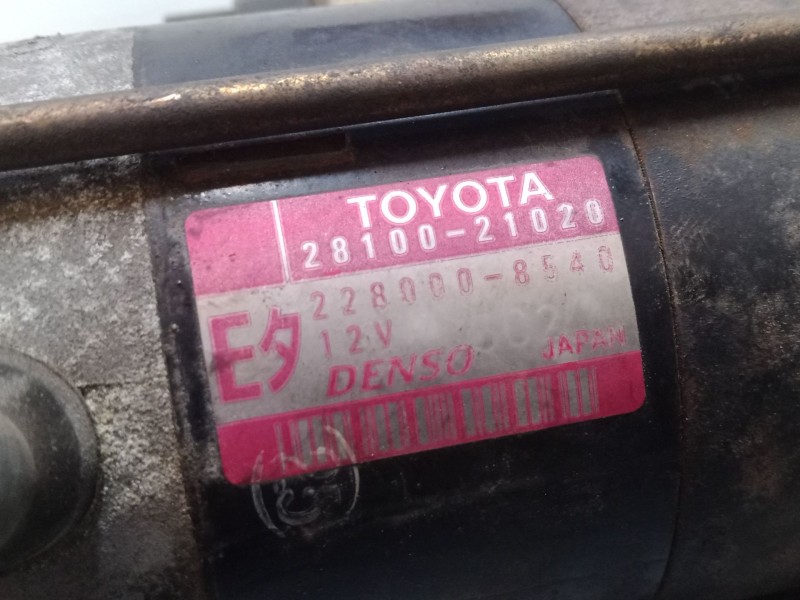 Recambio de motor arranque para toyota yaris (_p1_) 1.3 (ncp10_, scp12_) referencia OEM IAM 2810021020  