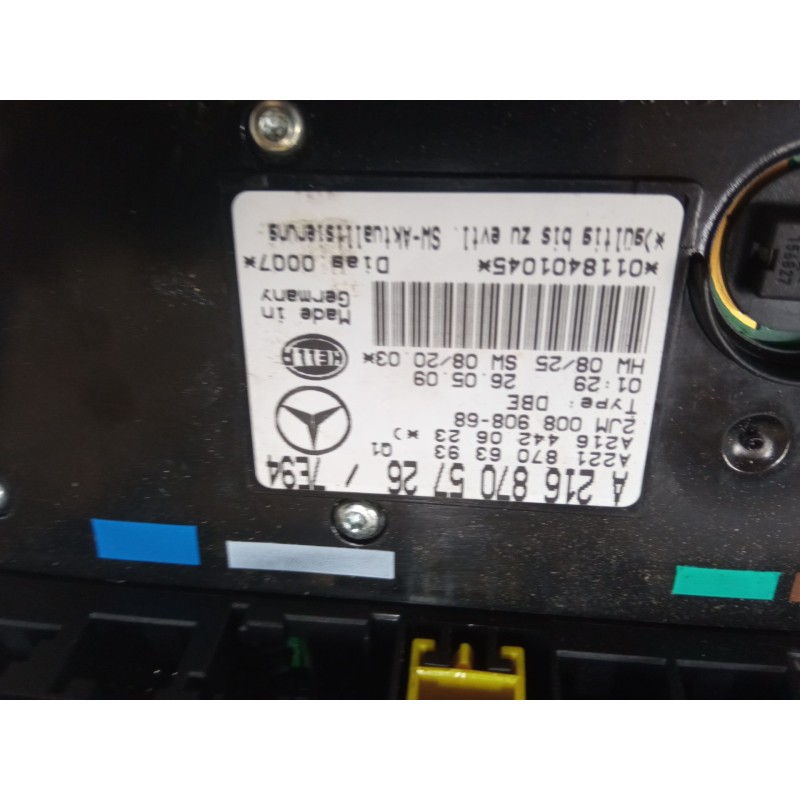 Recambio de luz interior delantera para mercedes-benz clase s (w221, v221) s 400 hybrid (221.095, 221.195) referencia OEM IAM A2