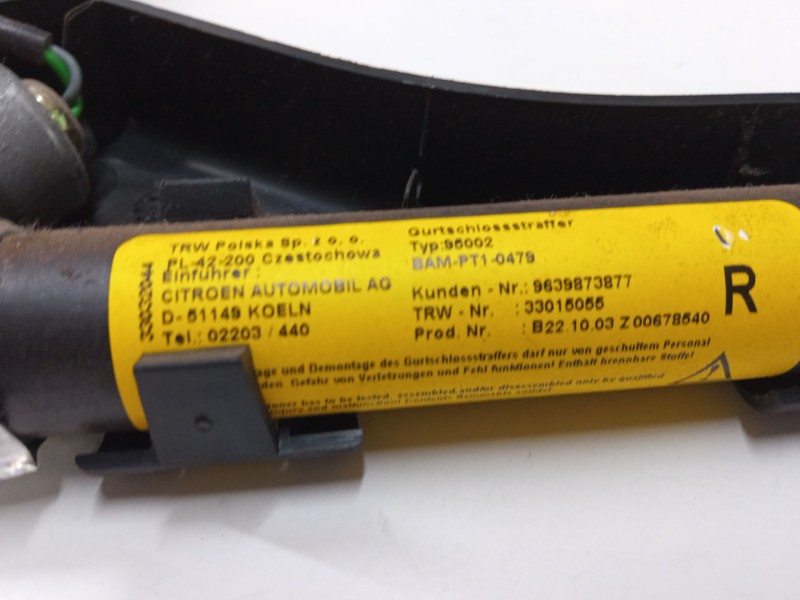 Recambio de anclaje cinturon delantero derecho para citroën c3 i (fc_, fn_) 1.4 i referencia OEM IAM   