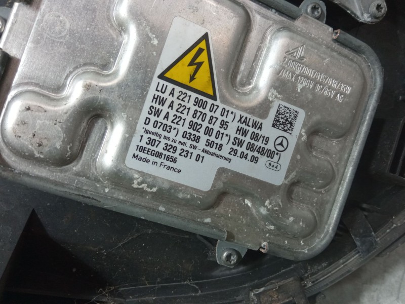 Recambio de faro izquierdo para mercedes-benz clase s (w221, v221) s 400 hybrid (221.095, 221.195) referencia OEM IAM A221870628