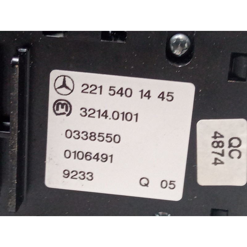 Recambio de boton freno mano para mercedes-benz clase s (w221, v221) s 400 hybrid (221.095, 221.195) referencia OEM IAM A2215401