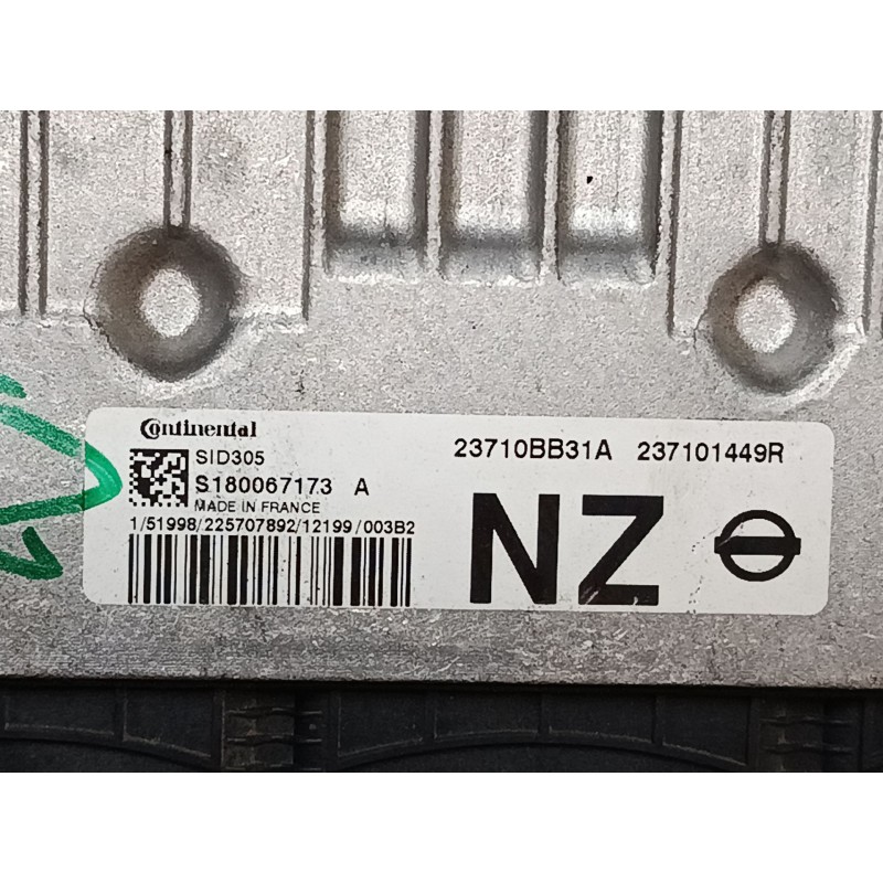 Recambio de centralita motor uce para nissan qashqai i (j10, nj10) 1.5 dci referencia OEM IAM S180067173A  237101449R