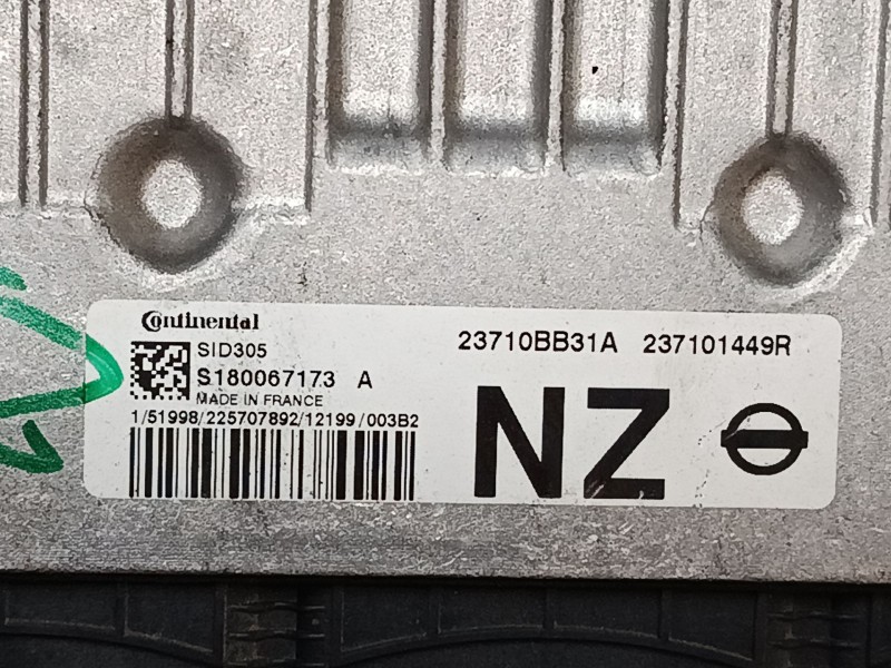 Recambio de centralita motor uce para nissan qashqai i (j10, nj10) 1.5 dci referencia OEM IAM S180067173A  237101449R