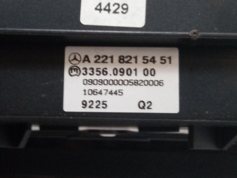 Recambio de interruptor multiple tablero para mercedes-benz clase s (w221, v221) s 400 hybrid (221.095, 221.195) referencia OEM 