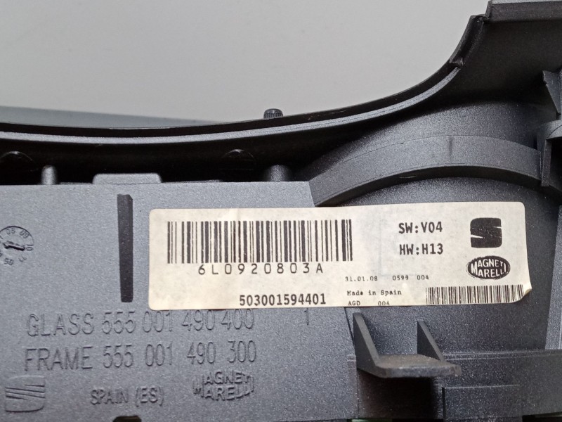 Recambio de cuadro instrumentos para seat ibiza iii (6l1) 1.4 tdi referencia OEM IAM 6L0920803A  