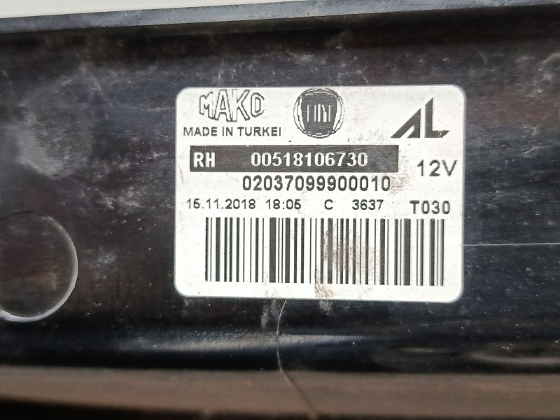 Recambio de piloto trasero derecho para fiat doblo cargo (263_) 1.3 d multijet referencia OEM IAM 518106730  