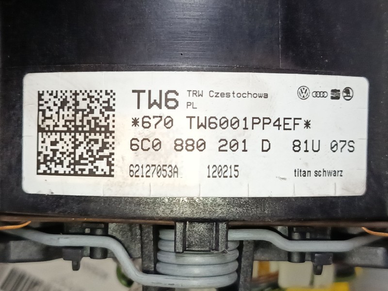 Recambio de airbag volante para volkswagen polo v (6r1, 6c1) 1.4 tdi referencia OEM IAM 6C0880201D  