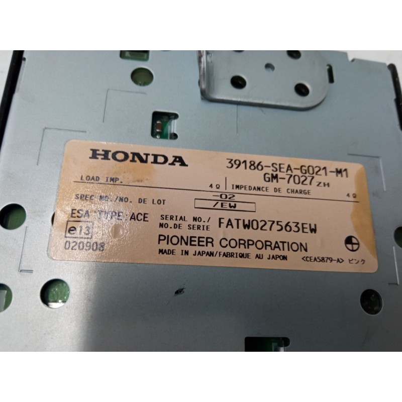 Recambio de centralita audio para honda accord vii (cl, cn) 2.2 i-ctdi (cn1) referencia OEM IAM 39186SEAG021  
