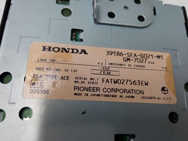 Recambio de centralita audio para honda accord vii (cl, cn) 2.2 i-ctdi (cn1) referencia OEM IAM 39186SEAG021  