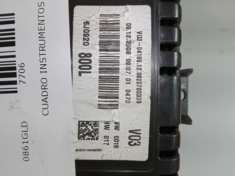 Recambio de cuadro instrumentos para seat ibiza iv (6j5, 6p1) 1.9 tdi referencia OEM IAM 6J0920800L  