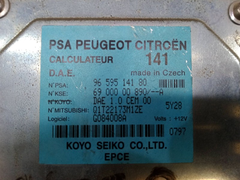Recambio de centralita direccion asistida para citroën c3 i (fc_, fn_) 1.1 i referencia OEM IAM 9659514180 Q1T22173M1ZE 69000008