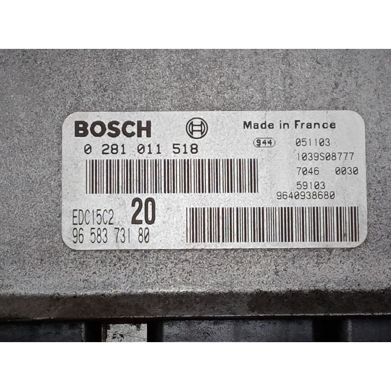 Recambio de centralita motor uce para citroën xsara picasso (n68) 2.0 hdi referencia OEM IAM 9658373180  0281011518