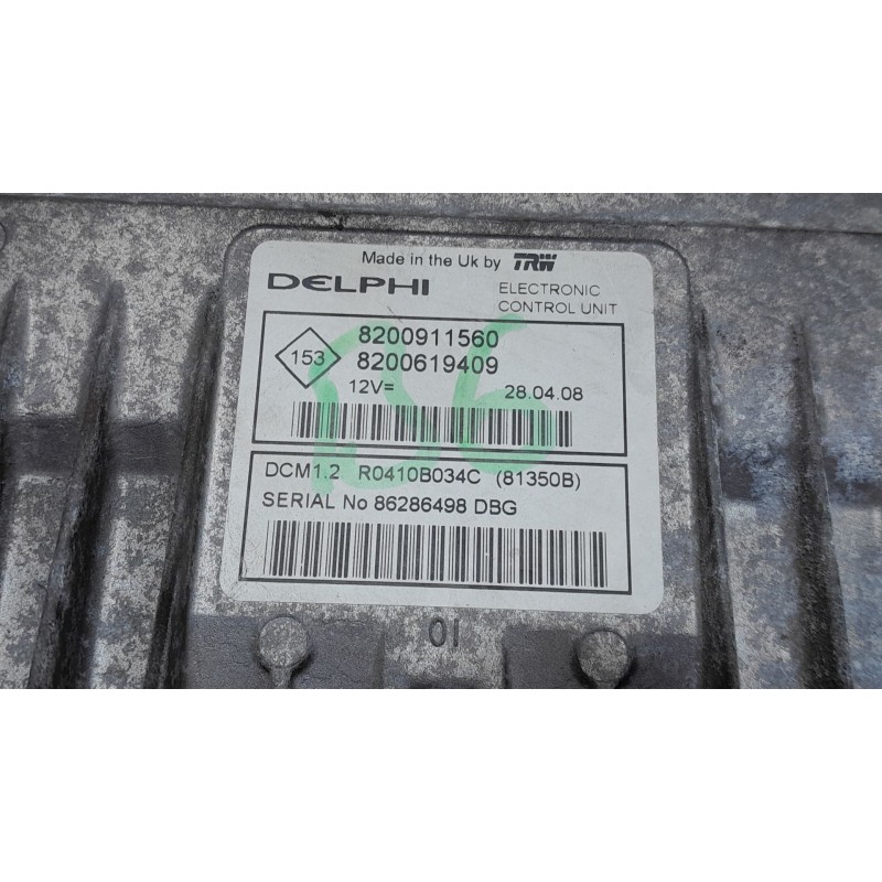 Recambio de centralita motor uce para nissan note (e11, ne11) 1.5 dci referencia OEM IAM 8200911560 8200619409 