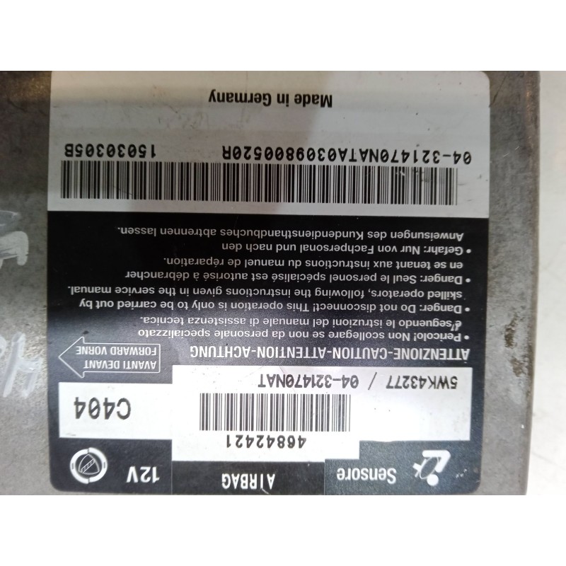 Recambio de centralita airbag para alfa romeo 147 (937_) 1.9 jtd (937.axd1a, 937.bxd1a) referencia OEM IAM 46842421  5WK43277