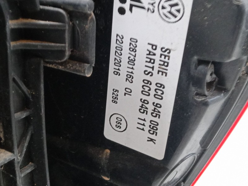 Recambio de piloto trasero izquierdo para volkswagen polo v (6r1, 6c1) 1.0 referencia OEM IAM 6C0945095K  