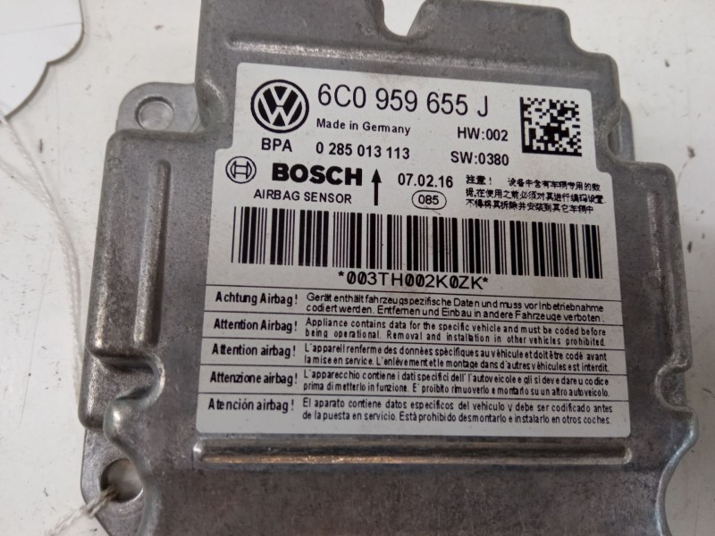 Recambio de centralita airbag para volkswagen polo v (6r1, 6c1) 1.0 referencia OEM IAM 6C0959655J  