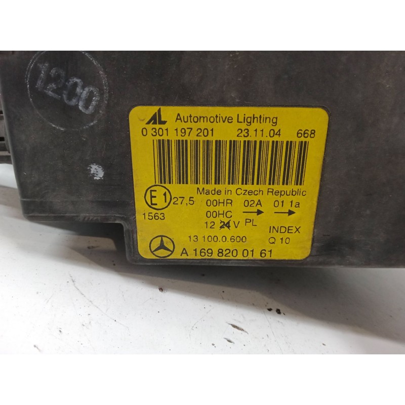 Recambio de faro izquierdo para mercedes-benz clase a (w169) a 170 (169.032, 169.332) referencia OEM IAM A1698200161  