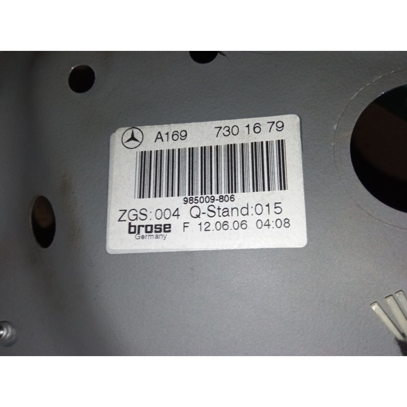 Recambio de elevalunas electrico trasero derecho para mercedes-benz clase b sports tourer (w245) b 150 (245.231) referencia OEM 