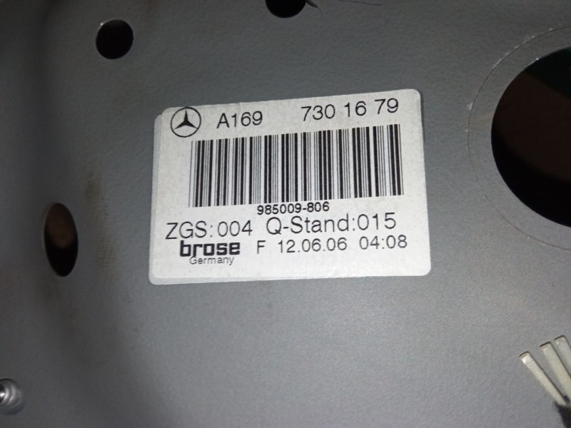 Recambio de elevalunas electrico trasero derecho para mercedes-benz clase b sports tourer (w245) b 150 (245.231) referencia OEM 