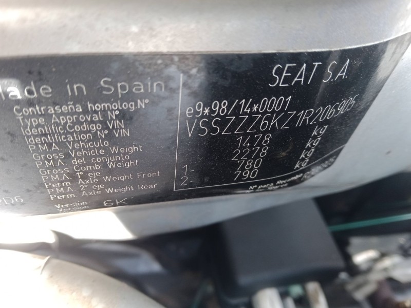 seat cordoba (6k1, 6k2) del año 2001