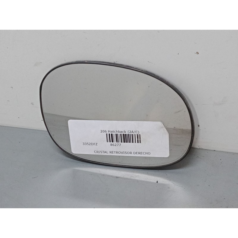 Recambio de cristal retrovisor derecho para peugeot 206 hatchback (2a/c) 1.4 hdi eco 70 referencia OEM IAM   