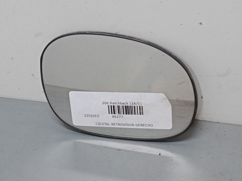 Recambio de cristal retrovisor derecho para peugeot 206 hatchback (2a/c) 1.4 hdi eco 70 referencia OEM IAM   