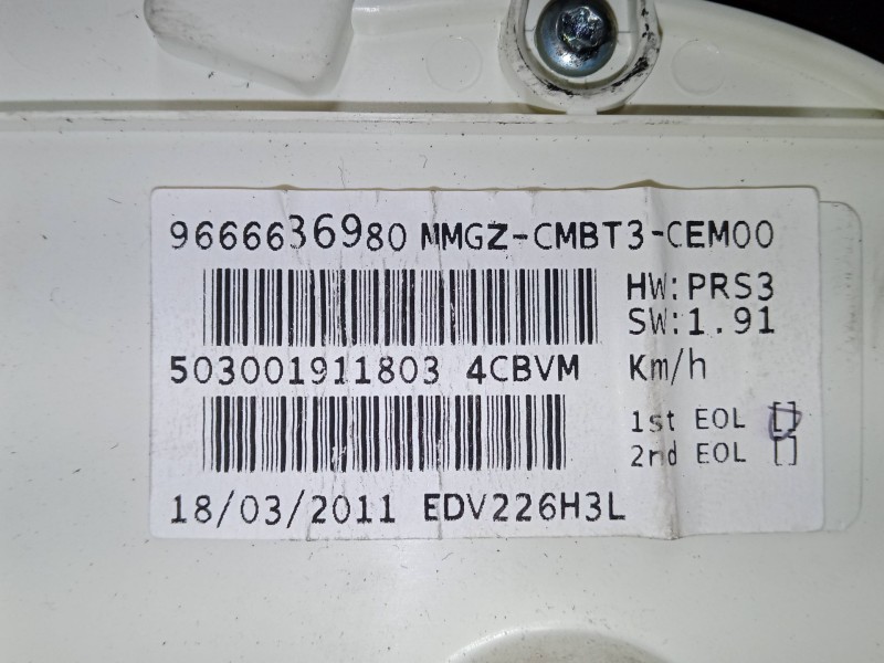 Recambio de cuadro instrumentos para peugeot 206 hatchback (2a/c) 1.4 i referencia OEM IAM 9666636980  