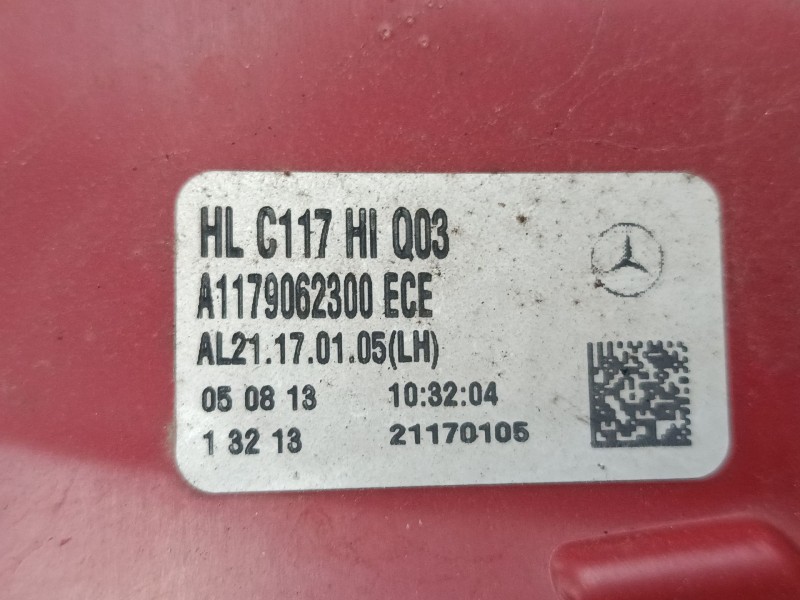 Recambio de piloto trasero izquierdo para mercedes-benz cla coupé (c117) cla 220 cdi / d (117.303) referencia OEM IAM A117906230