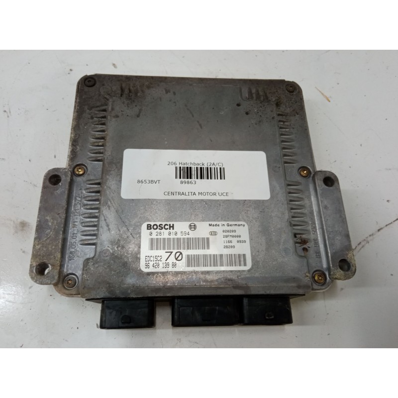 Recambio de centralita motor uce para peugeot 206 hatchback (2a/c) 2.0 hdi 90 referencia OEM IAM 9642013980 0281010594 