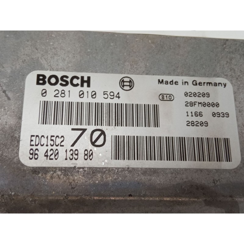 Recambio de centralita motor uce para peugeot 206 hatchback (2a/c) 2.0 hdi 90 referencia OEM IAM 9642013980 0281010594 