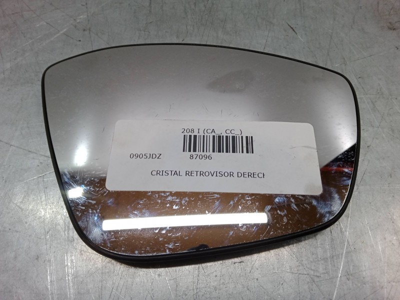 Recambio de cristal retrovisor derecho para peugeot 208 i (ca_, cc_) 1.2 vti 82 referencia OEM IAM   